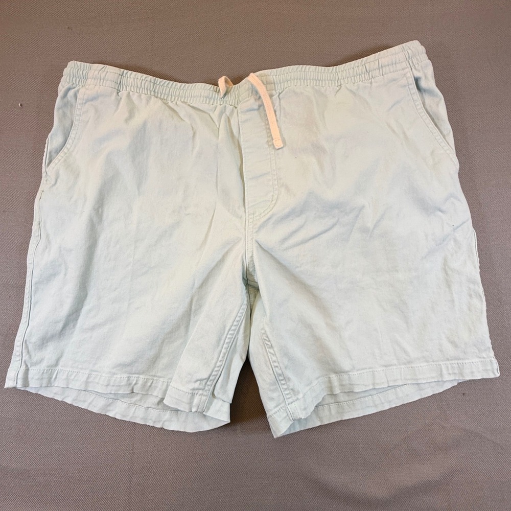 Lands End Mens XL 40-42 Mint Green Elastic Waist Drawstring Shorts 515232 2307